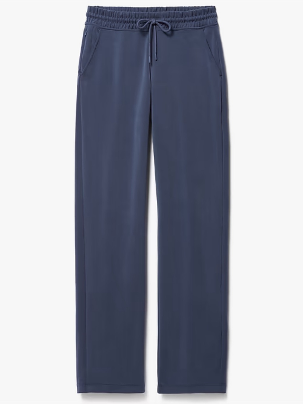 NWT (small flaw) Athleta Seasoft Straight Pant Navy Blue Drawstring Pants 2X